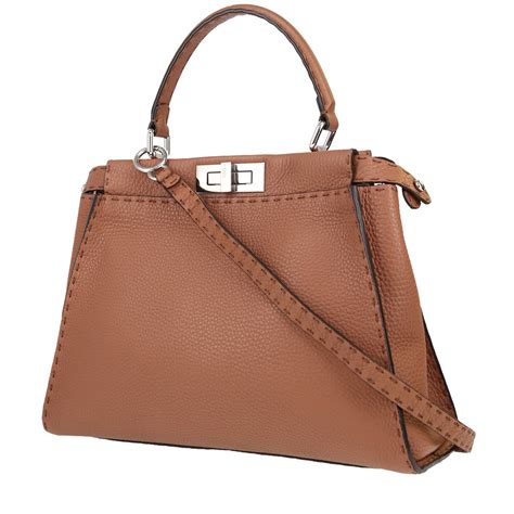 fendi peekaboo cocco marrone|fendi peekaboo.